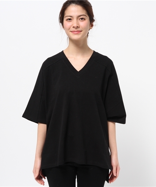 OUTLET（アウトレット）の「【Discoat】前後VスリットP/O（Tシャツ/カットソー・レディース・ブルー/キャメル/ブラック・LARGE/MEDIUM）」の4枚目の写真