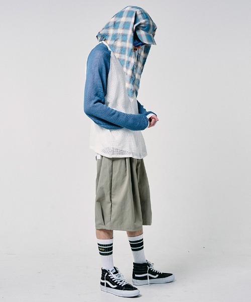 EFFECTEN（エフェクテン）の「mlt5723-Mesh raglan sleeve cutsew ラグランカットソー(efdig-10)（Tシャツ/カットソー・メンズ・ホワイト×グレー/ホワイト×ブルー・M/L）」の18枚目の写真