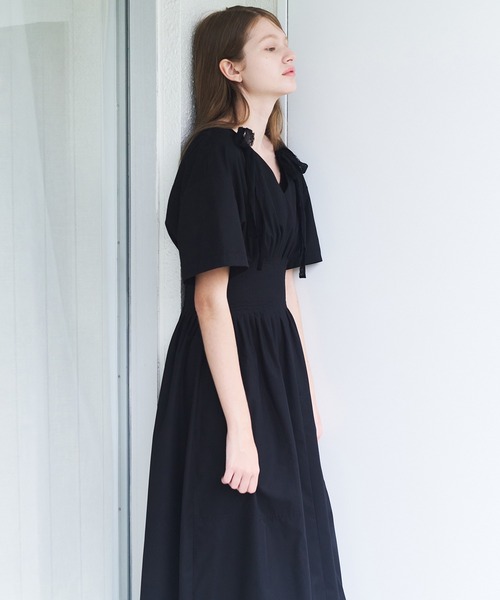 LE CIEL BLEU(ルシェルブルー)の「ラウンドフォームドレス / Round Form Dress(ワンピース・レディース・ブラック・36)」の5枚目の写真