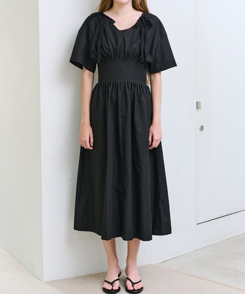 LE CIEL BLEU(ルシェルブルー)の「ラウンドフォームドレス / Round Form Dress(ワンピース・レディース・ブラック・36)」の7枚目の写真