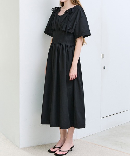 LE CIEL BLEU(ルシェルブルー)の「ラウンドフォームドレス / Round Form Dress(ワンピース・レディース・ブラック・36)」の9枚目の写真