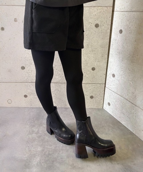 Jeffrey Campbell（ジェフリーキャンベル）の「ボリュームソール サイドゴアショートブーツ（ブーツ・レディース・ブラック・37/36/39/38）」の12枚目の写真