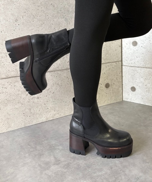 ボリュームソール サイドゴアショートブーツ Jeffrey Campbell