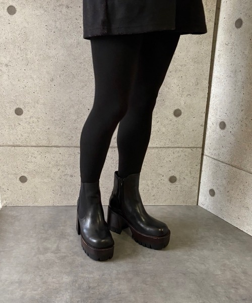 Jeffrey Campbell（ジェフリーキャンベル）の「ボリュームソール サイドゴアショートブーツ（ブーツ・レディース・ブラック・37/36/39/38）」の11枚目の写真