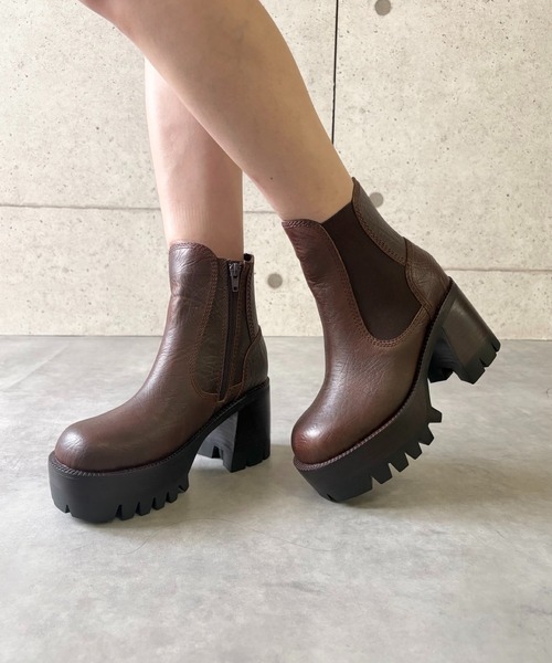 ボリュームソール サイドゴアショートブーツ Jeffrey Campbell