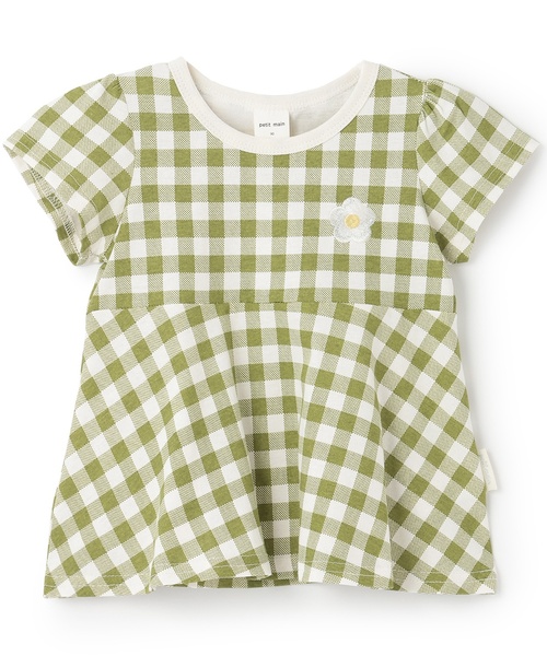petit main(プティマイン)の「【プティプラ/WEB先行】GIRLS 半袖Tシャツ(Tシャツ/カットソー・キッズ・アイボリー/カラフル/オレンジ/ネイビー/ライトピンク/ライトグリーン/レッド/ブラック/ライトブルー/ラベンダー・120cm/130cm/110cm/80cm/90cm/100cm)」の4枚目の写真