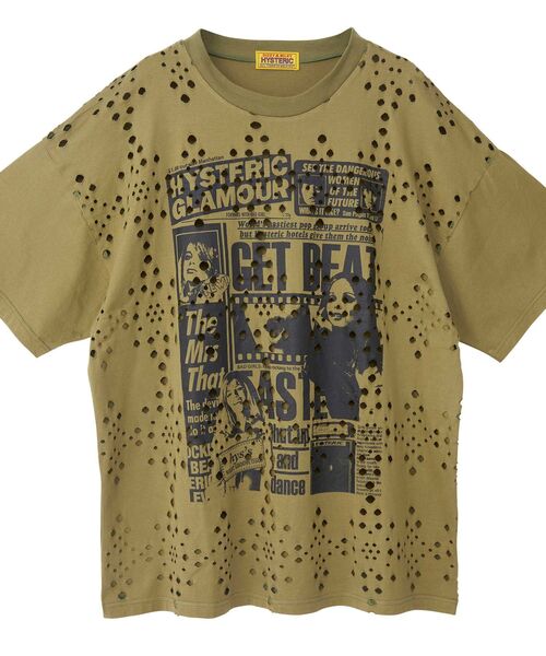 HYSTERIC GLAMOUR(ヒステリックグラマー)の「DAILY HYSTERIC オーバーサイズTシャツ(Tシャツ/カットソー・レディース・ホワイト/カーキ/ブラック・FREE)」の7枚目の写真