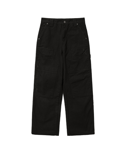 MISEKISEOUL MEN(ミセキソウルメンズ)の「Double knee carpenter pants BLACK(デニムパンツ・メンズ・その他・1/2/3)」の2枚目の写真