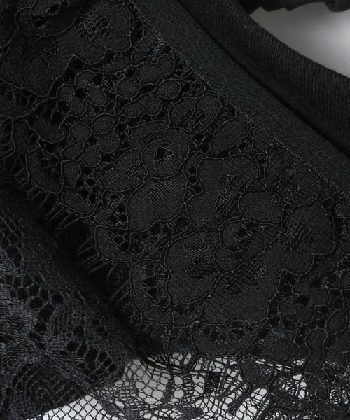 eL(エル)の「【eL】Lace Bra Cami/878288(キャミソール・レディース・ブラック/オフホワイト・FREE)」の12枚目の写真
