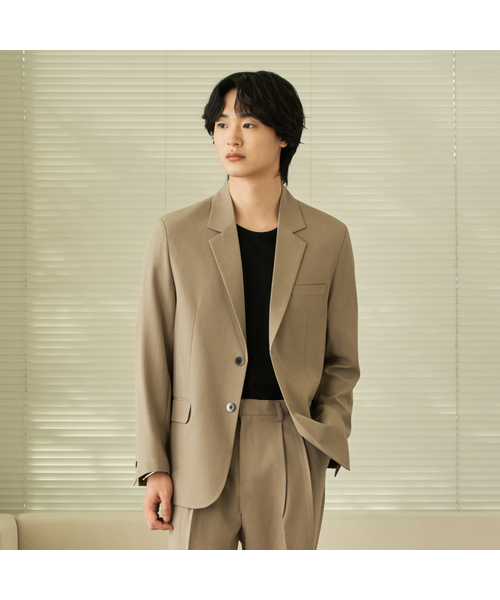 HYOJI（ヒョージ）の「SS ウォッシャブルレギュラーフィットブレザー (S01-5カラー)（テーラードジャケット・メンズ・ブラック/ベージュ/ネイビー/グレイッシュベージュ/チャコール・S/M/L/XL/XXL）」の3枚目の写真