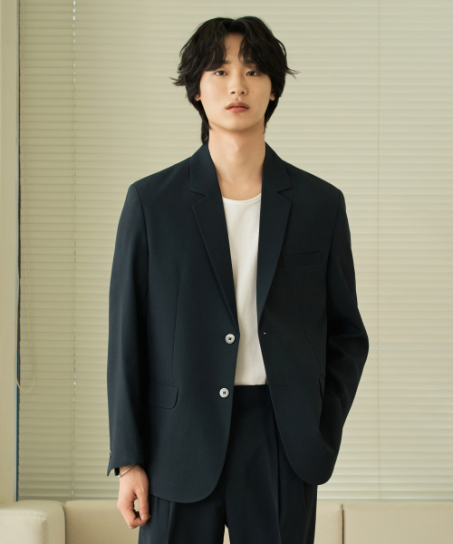 HYOJI（ヒョージ）の「SS ウォッシャブルレギュラーフィットブレザー (S01-5カラー)（テーラードジャケット・メンズ・ブラック/ベージュ/ネイビー/グレイッシュベージュ/チャコール・S/M/L/XL/XXL）」の7枚目の写真