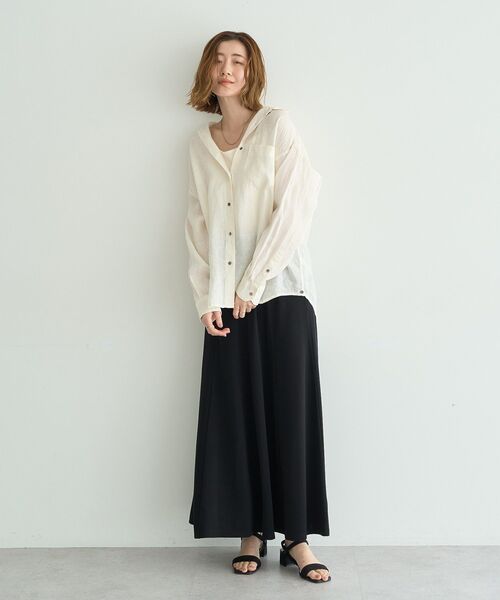 YECCA VECCA(イェッカヴェッカ)の「【接触冷感】カットマーメイドスカート(スカート・レディース・ブラック/ダークベージュ・FREE)」の21枚目の写真