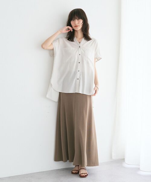 YECCA VECCA(イェッカヴェッカ)の「【接触冷感】カットマーメイドスカート(スカート・レディース・ブラック/ダークベージュ・FREE)」の18枚目の写真