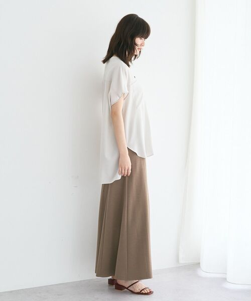 YECCA VECCA(イェッカヴェッカ)の「【接触冷感】カットマーメイドスカート(スカート・レディース・ブラック/ダークベージュ・FREE)」の3枚目の写真