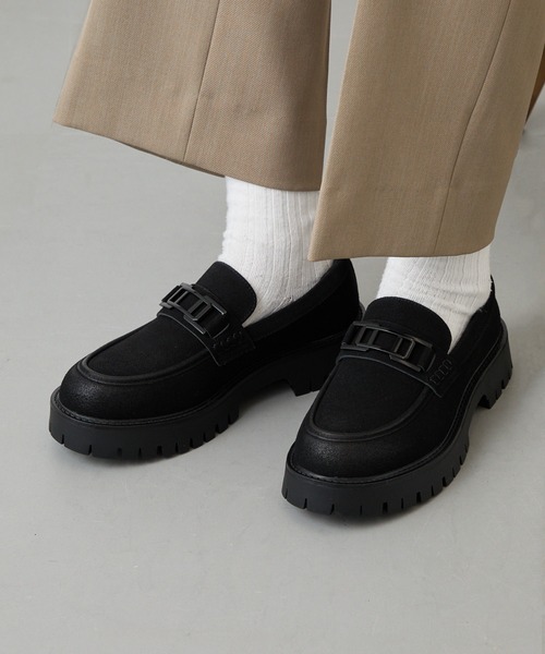 HAUS(ハウス)の「【HAUS】ラバーラグソールビットローファー(ローファー・メンズ・ブラック系1/ブラック系その他2・M/S/LL/L)」の2枚目の写真