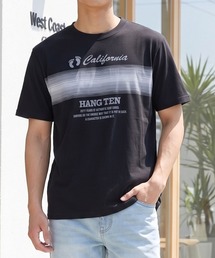 【HANGTEN/ハンテン】パネルロゴプリントTシャツ/H3616 California グラデーションプリント半袖Tシャツ 4色展開｜メンズ サーフブランド ロゴT カジュアル アメカジ 夏Tシャツ