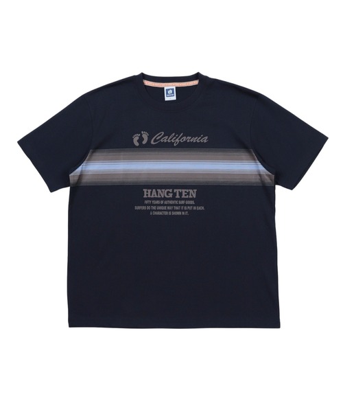 HANGTEN(ハンテン)の「【HANGTEN/ハンテン】パネルロゴプリントTシャツ/H3616 California グラデーションプリント半袖Tシャツ 4色展開|メンズ サーフブランド ロゴT カジュアル アメカジ 夏Tシャツ(Tシャツ/カットソー・メンズ・ネイビー/ブラック/ホワイト/グレー・X-LARGE/LARGE/MEDIUM)」の9枚目の写真