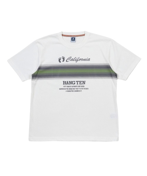 HANGTEN(ハンテン)の「【HANGTEN/ハンテン】パネルロゴプリントTシャツ/H3616 California グラデーションプリント半袖Tシャツ 4色展開|メンズ サーフブランド ロゴT カジュアル アメカジ 夏Tシャツ(Tシャツ/カットソー・メンズ・ネイビー/ブラック/ホワイト/グレー・X-LARGE/LARGE/MEDIUM)」の7枚目の写真