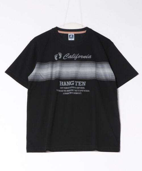 HANGTEN(ハンテン)の「【HANGTEN/ハンテン】パネルロゴプリントTシャツ/H3616 California グラデーションプリント半袖Tシャツ 4色展開|メンズ サーフブランド ロゴT カジュアル アメカジ 夏Tシャツ(Tシャツ/カットソー・メンズ・ネイビー/ブラック/ホワイト/グレー・X-LARGE/LARGE/MEDIUM)」の19枚目の写真