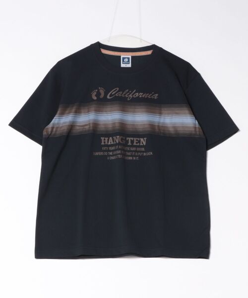 HANGTEN(ハンテン)の「【HANGTEN/ハンテン】パネルロゴプリントTシャツ/H3616 California グラデーションプリント半袖Tシャツ 4色展開|メンズ サーフブランド ロゴT カジュアル アメカジ 夏Tシャツ(Tシャツ/カットソー・メンズ・ネイビー/ブラック/ホワイト/グレー・X-LARGE/LARGE/MEDIUM)」の21枚目の写真