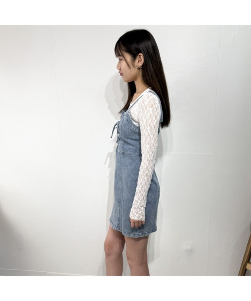 marcydorn(マーシードルン)の「レースアップフロント×タイトシルエットデニムワンピース(ワンピース・レディース・ブラック・ONE SIZE)」の20枚目の写真