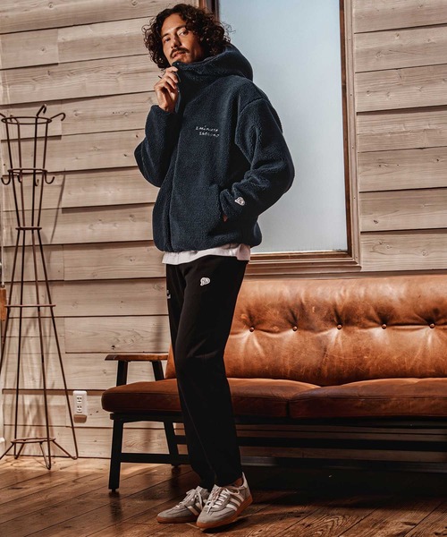 1minute 1second(ワンミニットワンセカンド)の「mj11689-faux leather trim boa zip parka ボアジップパーカー(1M26A120)(その他アウター・メンズ・ネイビー/グレー/ブラック・S/M/L/XL)」の18枚目の写真