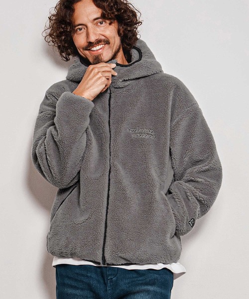 1minute 1second(ワンミニットワンセカンド)の「mj11689-faux leather trim boa zip parka ボアジップパーカー(1M26A120)(その他アウター・メンズ・ネイビー/グレー/ブラック・S/M/L/XL)」の19枚目の写真
