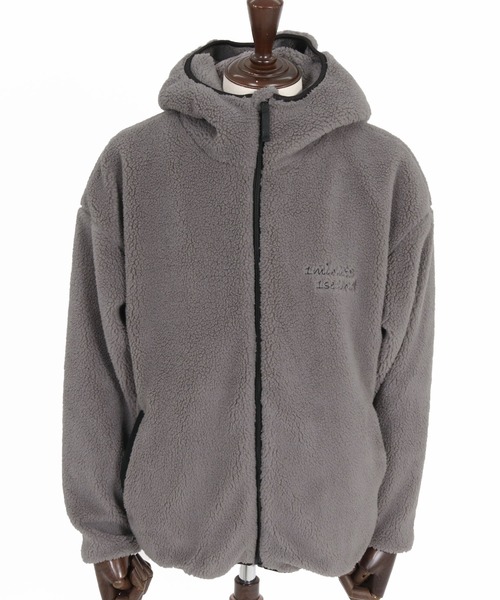 1minute 1second(ワンミニットワンセカンド)の「mj11689-faux leather trim boa zip parka ボアジップパーカー(1M26A120)(その他アウター・メンズ・ネイビー/グレー/ブラック・S/M/L/XL)」の11枚目の写真