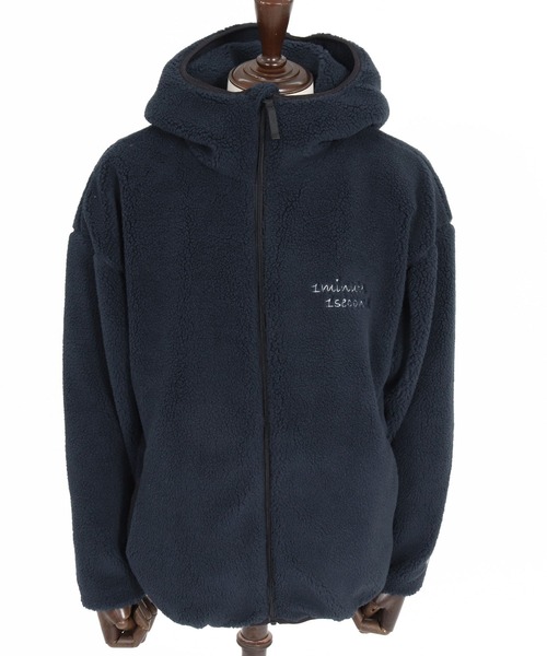 1minute 1second(ワンミニットワンセカンド)の「mj11689-faux leather trim boa zip parka ボアジップパーカー(1M26A120)(その他アウター・メンズ・ネイビー/グレー/ブラック・S/M/L/XL)」の13枚目の写真