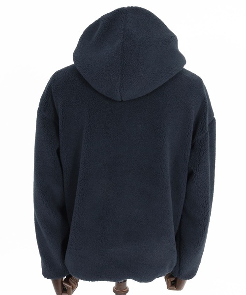 1minute 1second(ワンミニットワンセカンド)の「mj11689-faux leather trim boa zip parka ボアジップパーカー(1M26A120)(その他アウター・メンズ・ネイビー/グレー/ブラック・S/M/L/XL)」の14枚目の写真