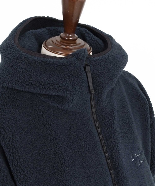 1minute 1second(ワンミニットワンセカンド)の「mj11689-faux leather trim boa zip parka ボアジップパーカー(1M26A120)(その他アウター・メンズ・ネイビー/グレー/ブラック・S/M/L/XL)」の15枚目の写真