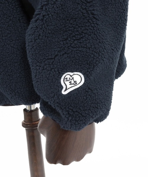 1minute 1second(ワンミニットワンセカンド)の「mj11689-faux leather trim boa zip parka ボアジップパーカー(1M26A120)(その他アウター・メンズ・ネイビー/グレー/ブラック・S/M/L/XL)」の5枚目の写真