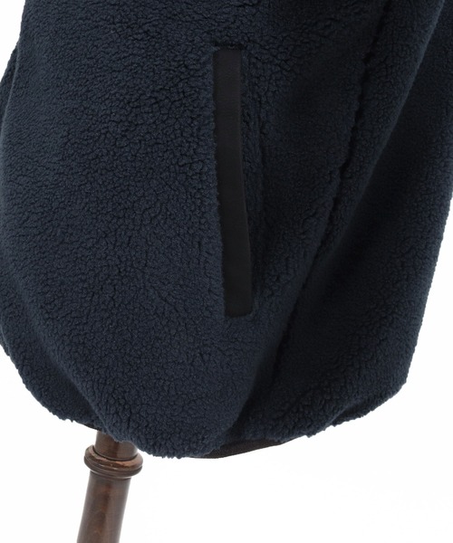 1minute 1second(ワンミニットワンセカンド)の「mj11689-faux leather trim boa zip parka ボアジップパーカー(1M26A120)(その他アウター・メンズ・ネイビー/グレー/ブラック・S/M/L/XL)」の6枚目の写真