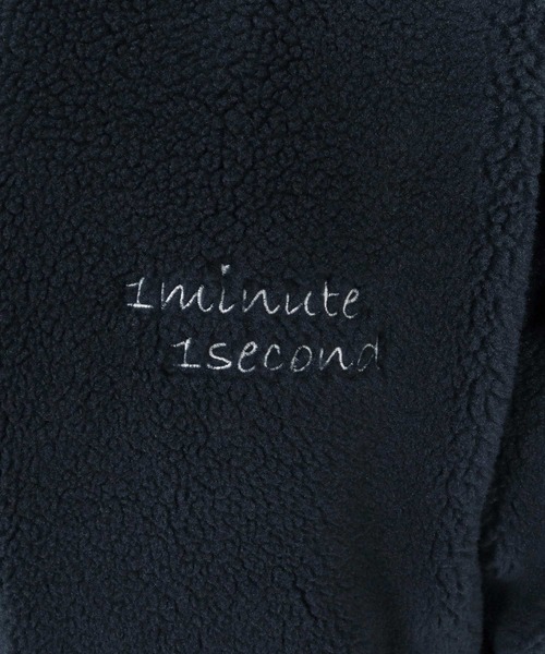 1minute 1second(ワンミニットワンセカンド)の「mj11689-faux leather trim boa zip parka ボアジップパーカー(1M26A120)(その他アウター・メンズ・ネイビー/グレー/ブラック・S/M/L/XL)」の7枚目の写真