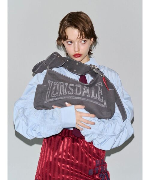 jouetie(ジュエティ)の「【LONSDALE×jouetie】スタッズショルダーBAG(ショルダーバッグ・レディース・ブラック/ブラウン・FREE)」の5枚目の写真