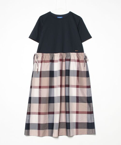新品タグ付　BLUE LABEL CRESTBRIDGE ドッキングワンピース セール/ブランド古着】ドッキングワンピース（ワンピース）｜BLUE