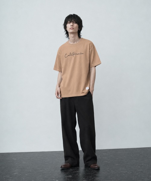 NO WAY(ノーウェイ)の「/Bd/刺繍ロゴ 天竺 半袖クルーネックTシャツ(Tシャツ/カットソー・メンズ・ベージュ・LARGE/X-LARGE)」の6枚目の写真