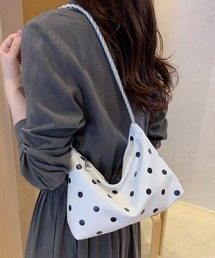 ドット柄ショルダーバッグ