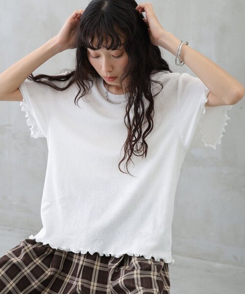 COLONY 2139（コロニートゥーワンスリーナイン）の「メロウTシャツ（Tシャツ/カットソー・レディース・ホワイト/ブラック/ブラウン・FREE）」の8枚目の写真