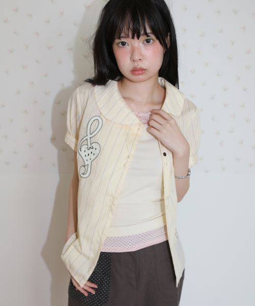 NOFFICIALNOFFICE(ノフィシャルノフィス)の「ベリーノート刺繍ブラウスイエロー(シャツ/ブラウス・レディース・その他・FREE)」の3枚目の写真