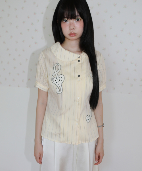 NOFFICIALNOFFICE(ノフィシャルノフィス)の「ベリーノート刺繍ブラウスイエロー(シャツ/ブラウス・レディース・その他・FREE)」の4枚目の写真