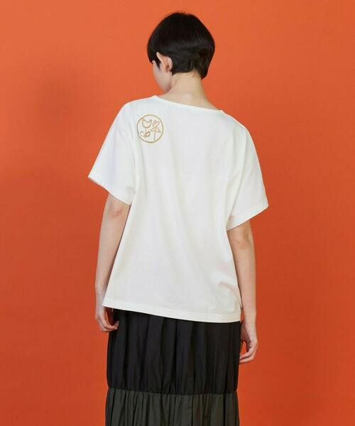 FRAPBOIS(フラボア)の「SYU-T2 Tシャツ(Tシャツ/カットソー・レディース・ホワイト/ブラック・1)」の4枚目の写真