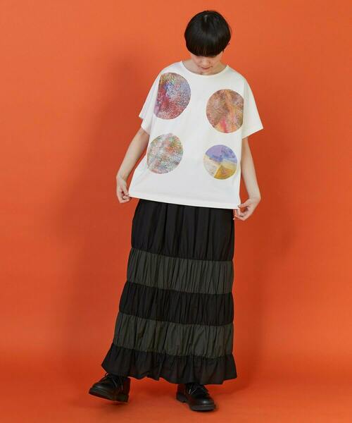 FRAPBOIS(フラボア)の「SYU-T2 Tシャツ(Tシャツ/カットソー・レディース・ホワイト/ブラック・1)」の5枚目の写真