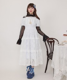 axes femme POETIQUE | ショルダーリボン総レースワンピース(ワンピース)