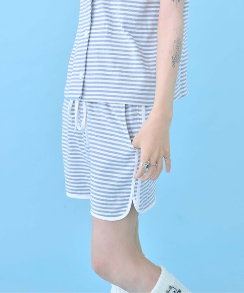 Hauls(ハウルズ)の「外行き用ぱじゃまセットアップ(Tシャツ/カットソー・レディース・サックスブルー/ピンク・FREE)」の9枚目の写真