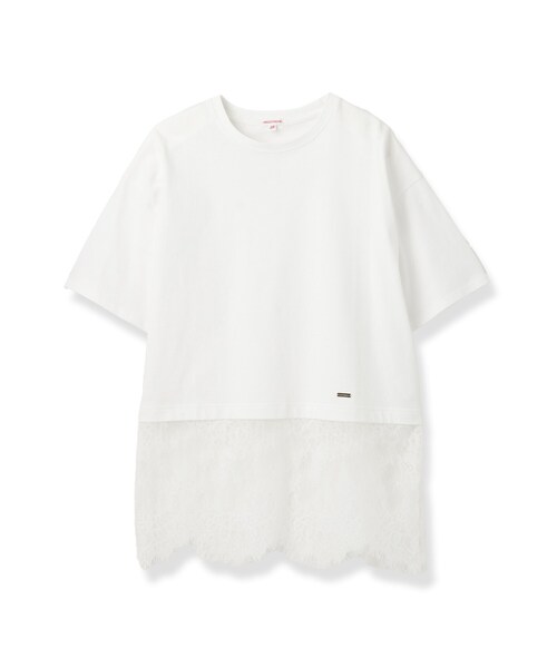 DRESSTERIOR(ドレステリア)の「レースドッキングレイヤード Tシャツ(Tシャツ/カットソー・レディース・ブラック/オフホワイト・38/36)」の3枚目の写真