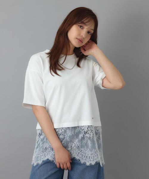 DRESSTERIOR(ドレステリア)の「レースドッキングレイヤード Tシャツ(Tシャツ/カットソー・レディース・ブラック/オフホワイト・38/36)」の5枚目の写真