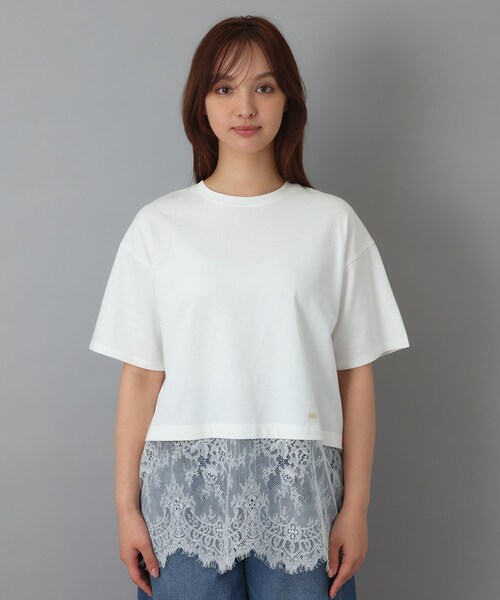 DRESSTERIOR(ドレステリア)の「レースドッキングレイヤード Tシャツ(Tシャツ/カットソー・レディース・ブラック/オフホワイト・38/36)」の10枚目の写真
