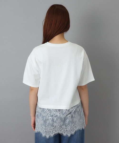 DRESSTERIOR(ドレステリア)の「レースドッキングレイヤード Tシャツ(Tシャツ/カットソー・レディース・ブラック/オフホワイト・38/36)」の12枚目の写真