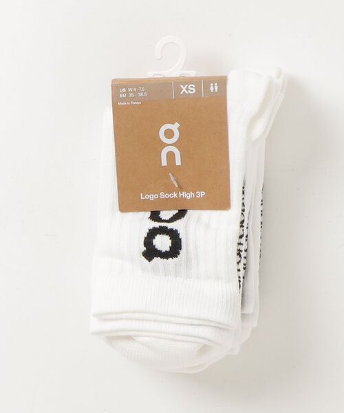 On（オン）の「On/オン　Logo Sock High 3P（ソックス/靴下・メンズ・アイボリー/ホワイト/ブラック・2/1）」の2枚目の写真